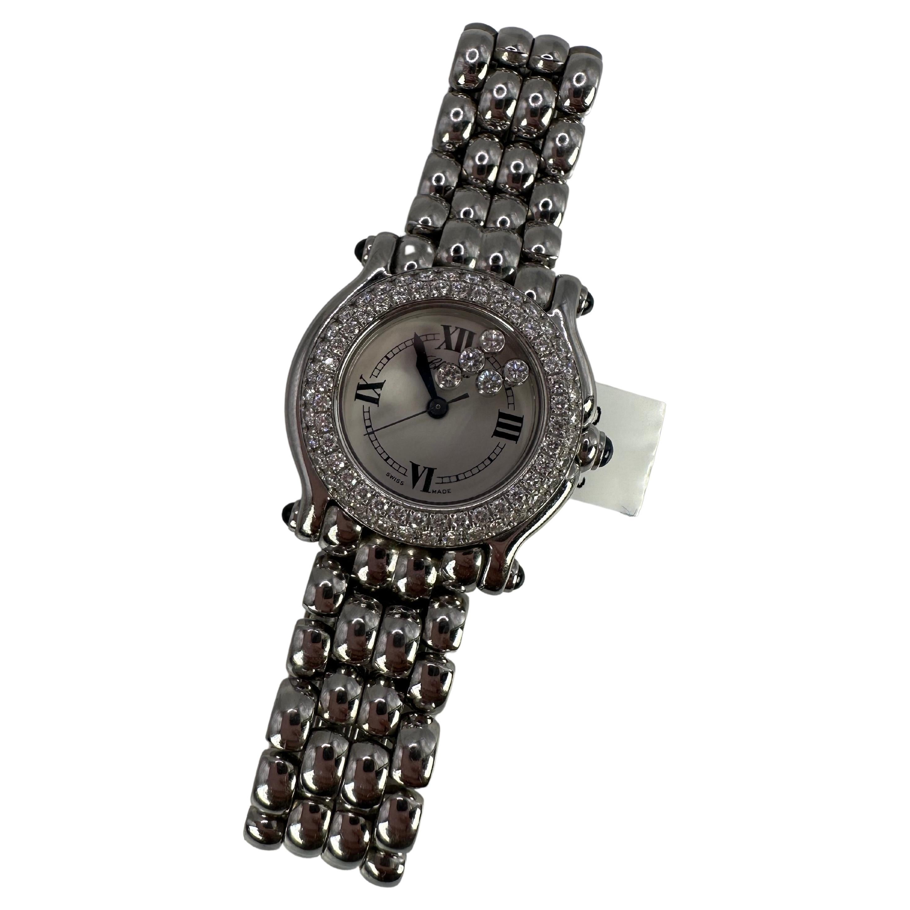 Chopard Happy Sport Diamond Watch Ss 5 Diamonds For Sale