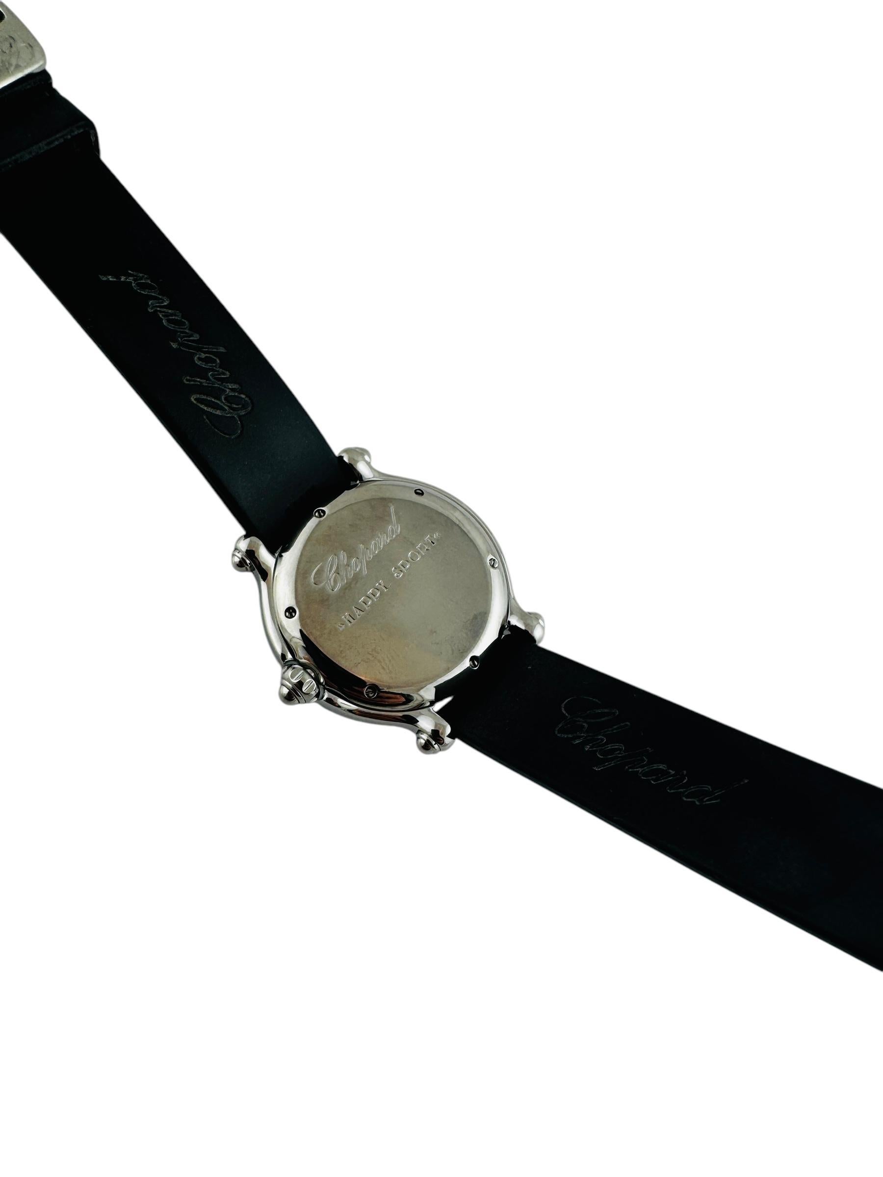 Round Cut Chopard Happy Sport Fish 27/8921-402 Watch Sapphire Rubies #20960