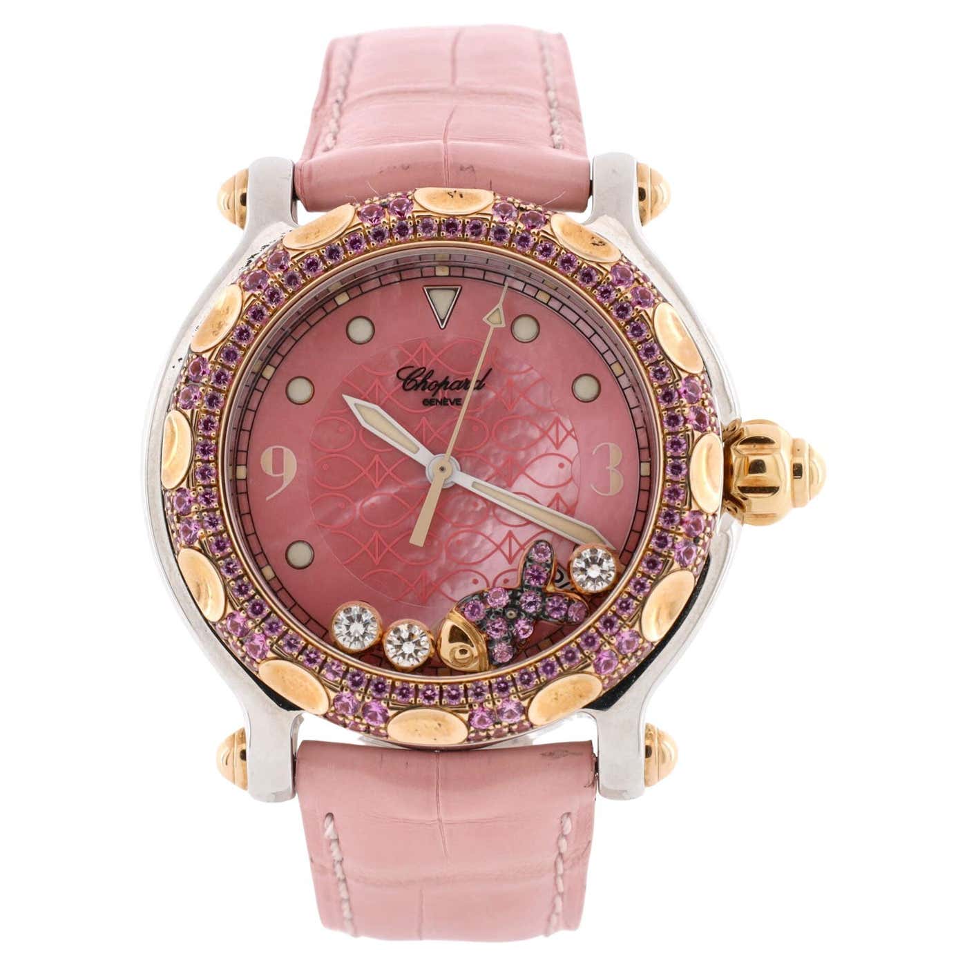 Chopard Happy Sport Fish Round Quartz Watch Stainless Steel and ...
