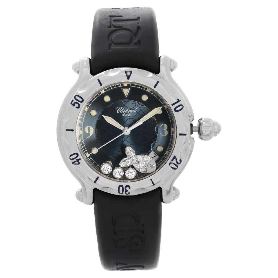Ladies Chopard Happy Sport Floating Diamond Snowflake 27/8949 at 1stDibs