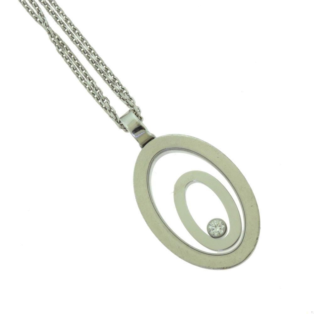 Collana Chopard Happy Sport con diamanti fluttuanti in oro bianco 18 carati

SPECIFICHE DELL'ARTICOLO:

- Designer: Chopard
- Collection'S: Happy Sport
- Stile: Collana con ciondolo
- Metallo: Oro bianco
- Purezza del metallo: 18k
- A. Stone: 1