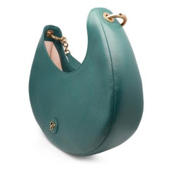Chopard Happy Sport Green Grained Leather Hobo Bag 95000-1207