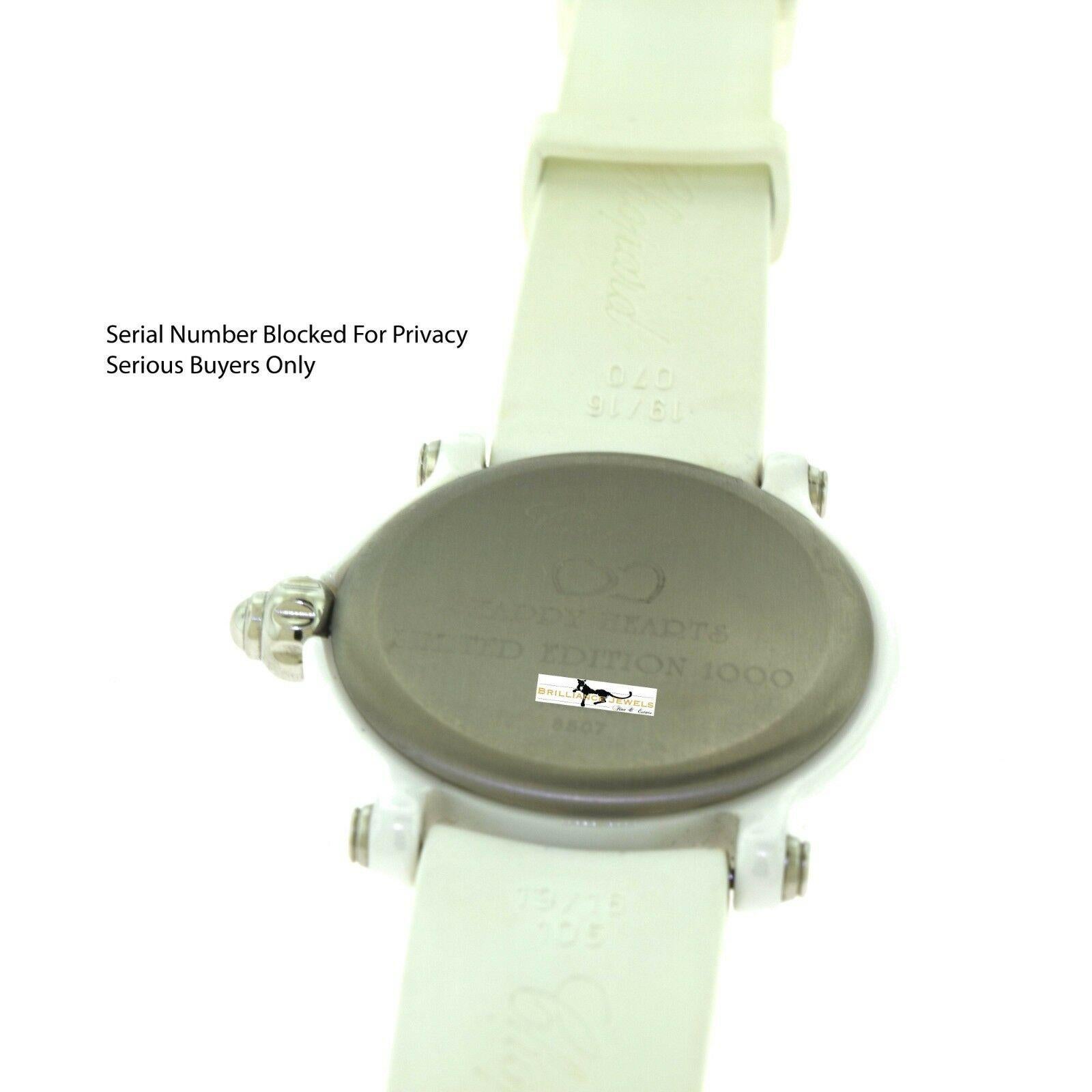 Chopard Happy Sport Heart Ltd. Edition Floating Diamond White Rubber Watch, Cert 2