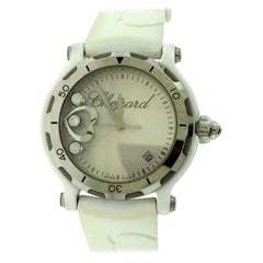 Chopard Happy Sport Heart Ltd. Edition Floating Diamond White Rubber Watch, Cert