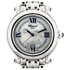 Chopard Happy Sport Schmuck 7 Diamanten 5 Saphire Stahl 27/8238-23 8236 Box