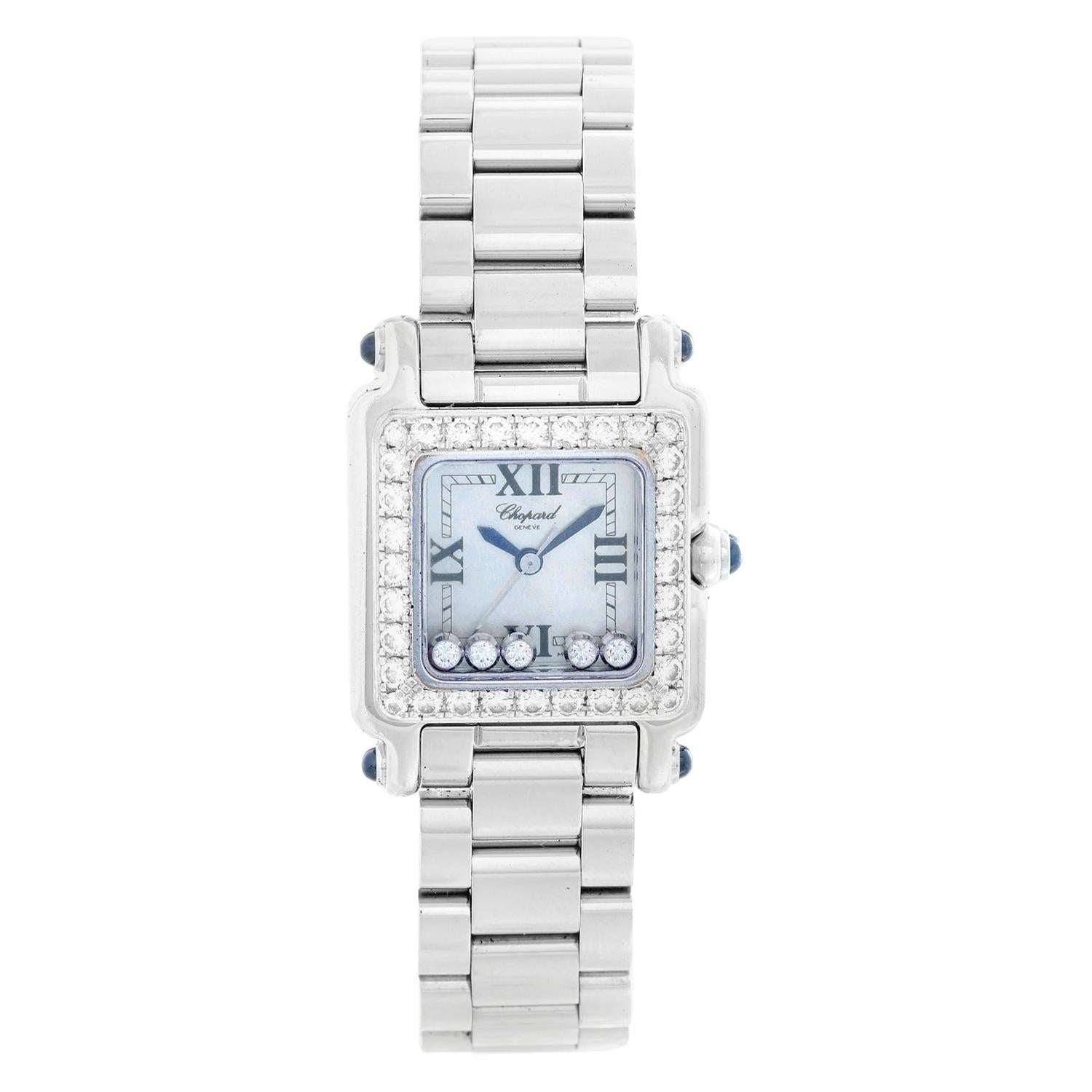 Chopard Happy Sport Ladies 5 Floating Diamonds Stainless Steel Watch 27/8894-23/
