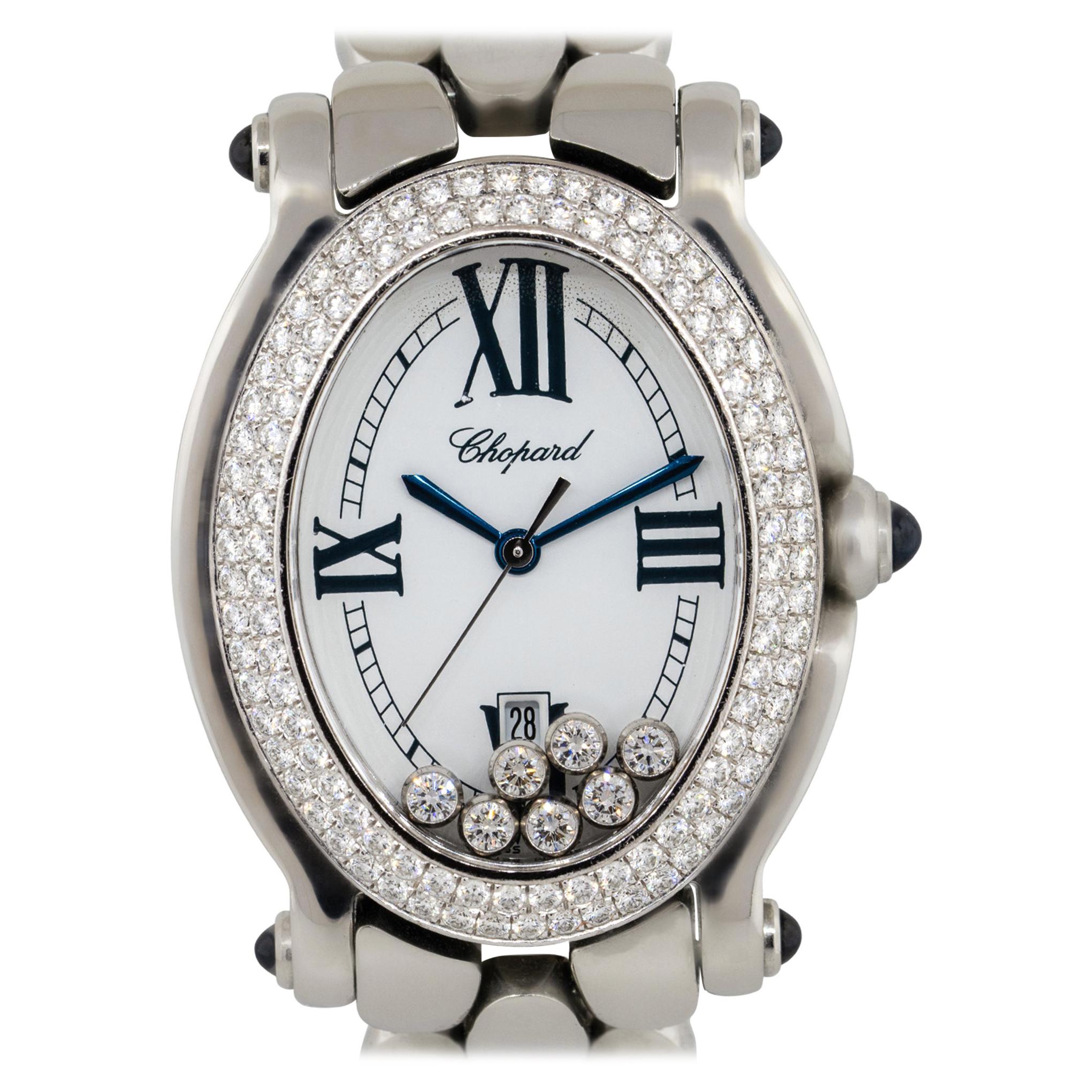 Chopard Happy Sport Large Floating Diamond Dial Watch