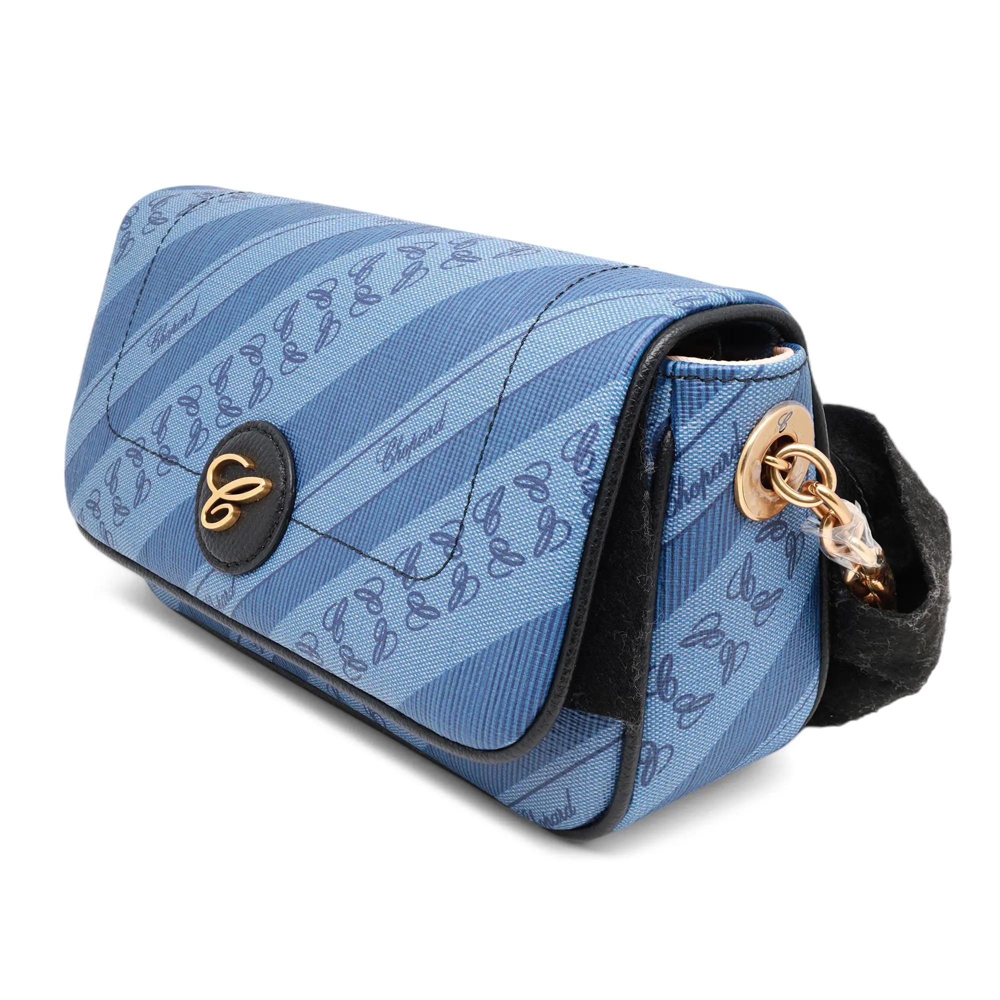 Chopard Happy Sport Mini Bolso Crossbody de lona azul 95000-1126 en Nuevo estado para la venta en New York, NY