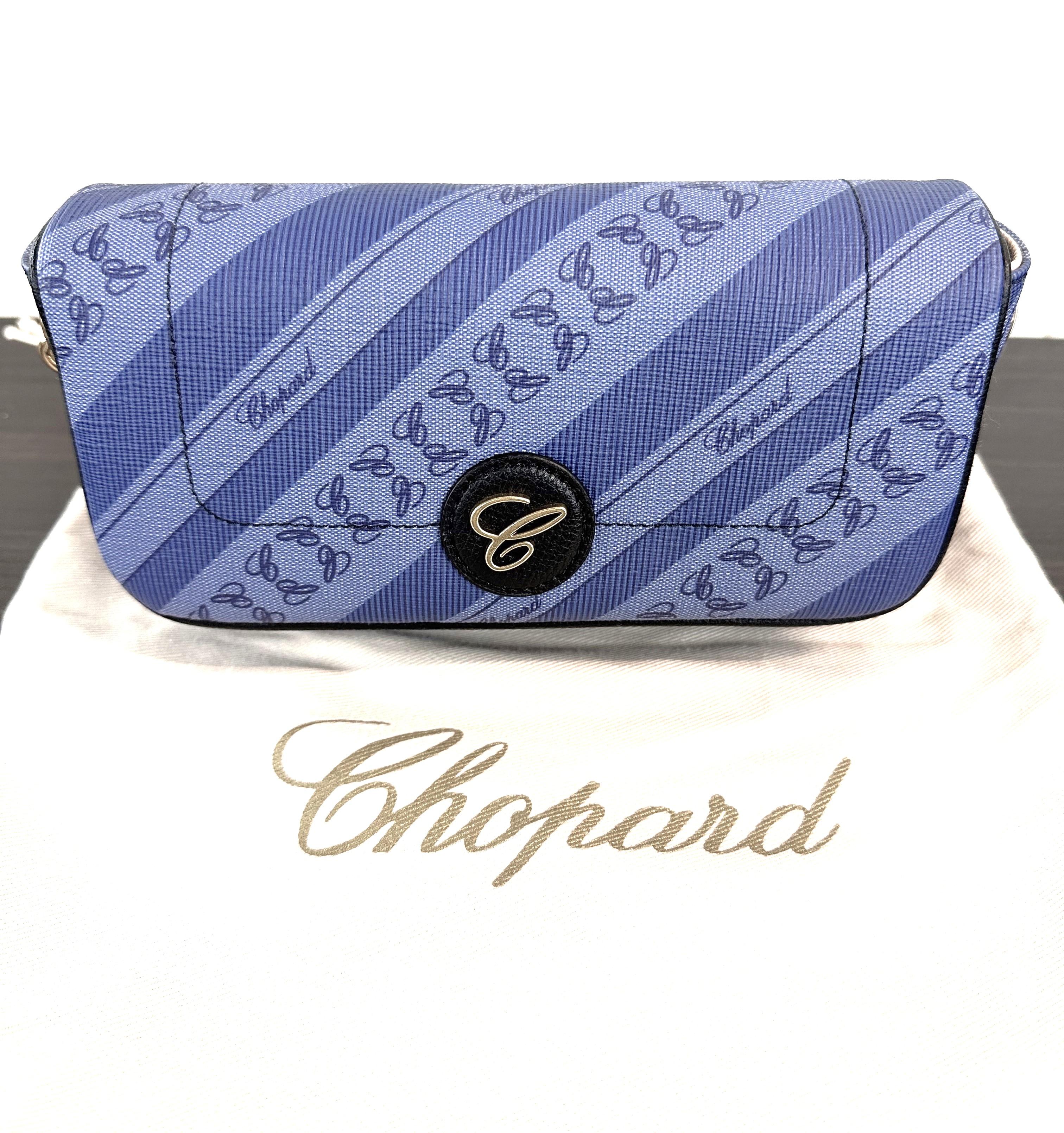 Chopard Happy Sport Mini Bolso Crossbody de lona azul 95000-1126 en venta 1