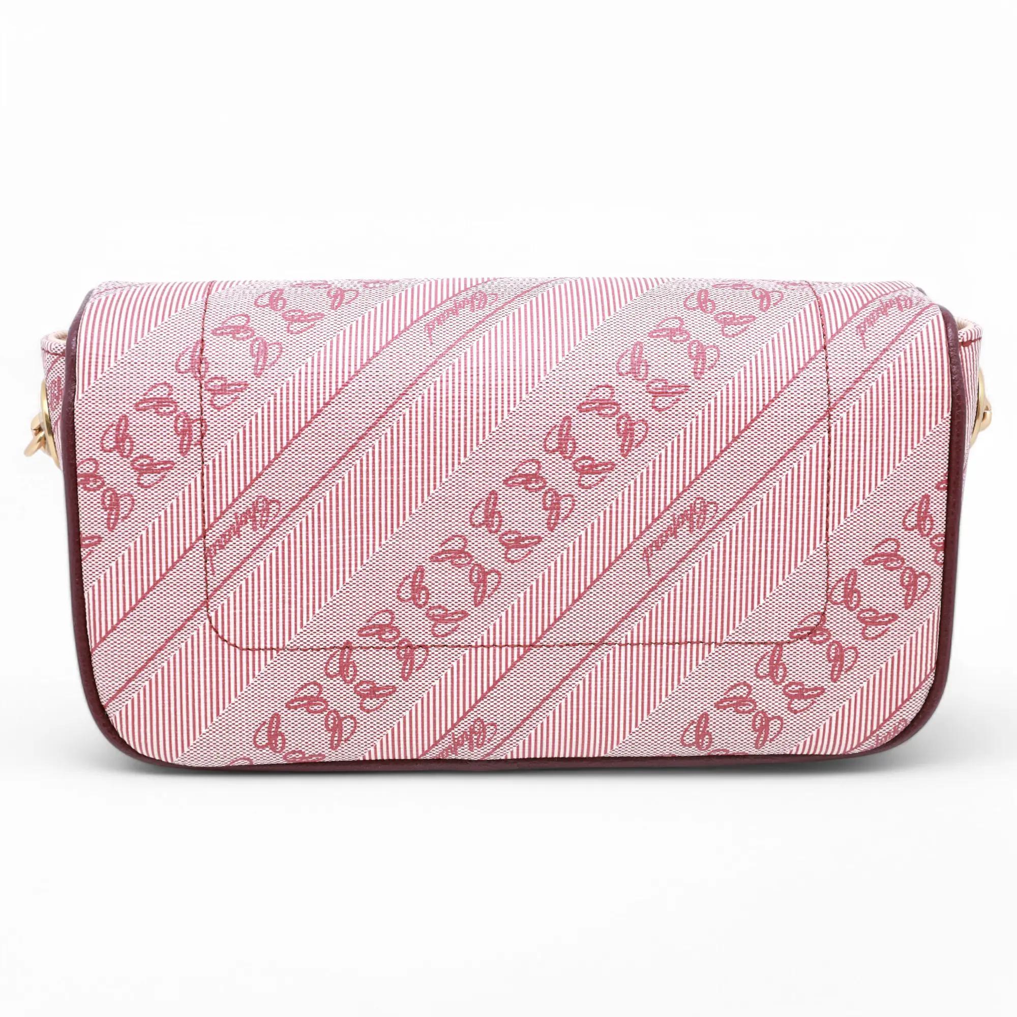 De las mujeres Chopard Happy Sport Mini Bolso Crossbody de Lona Burdeos 95000-1125 en venta