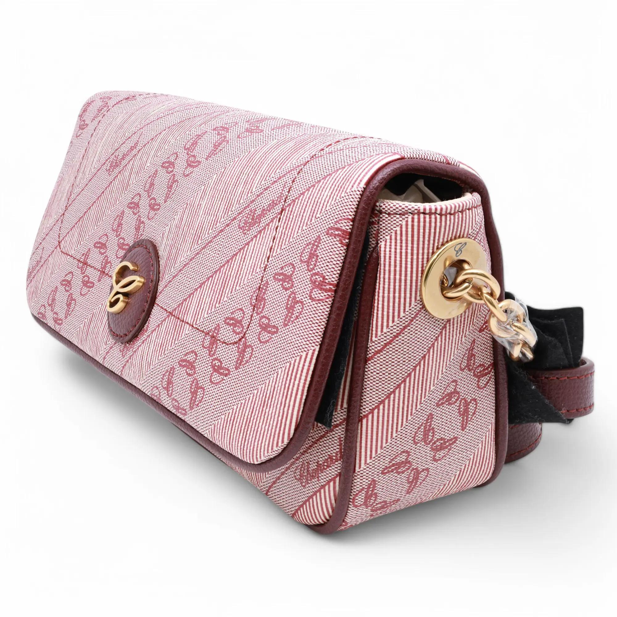 Chopard Happy Sport Mini Bolso Crossbody de Lona Burdeos 95000-1125 en venta 1
