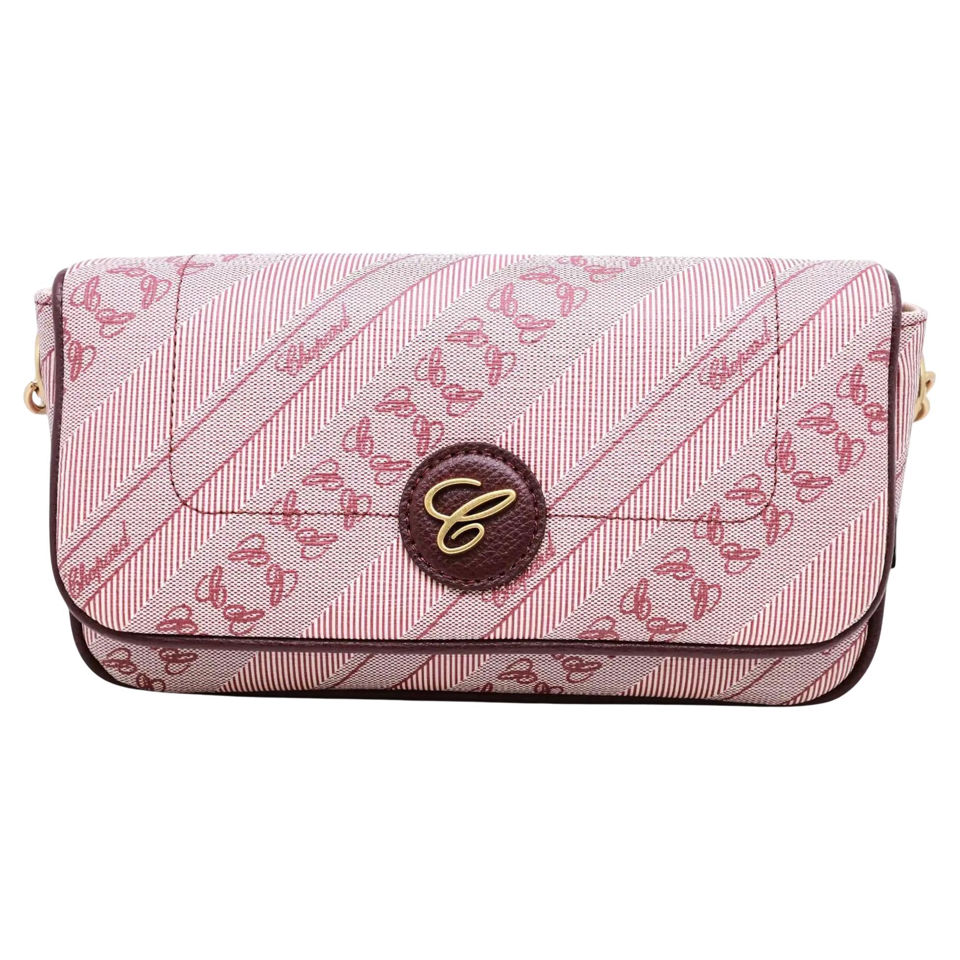 Chopard Happy Sport Mini Bolso Crossbody de Lona Burdeos 95000-1125 en venta
