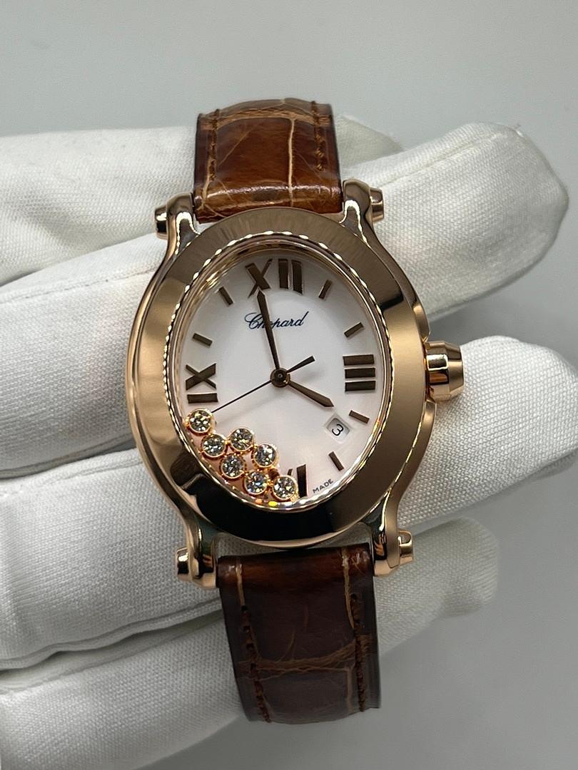 Chopard Happy Sport Oval 275350-5001 In Excellent Condition For Sale In New York, NY