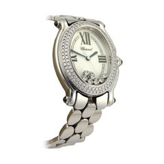 Chopard Happy Sport Oval 7 Floating Diamonds Damen Edelstahl Armbanduhr