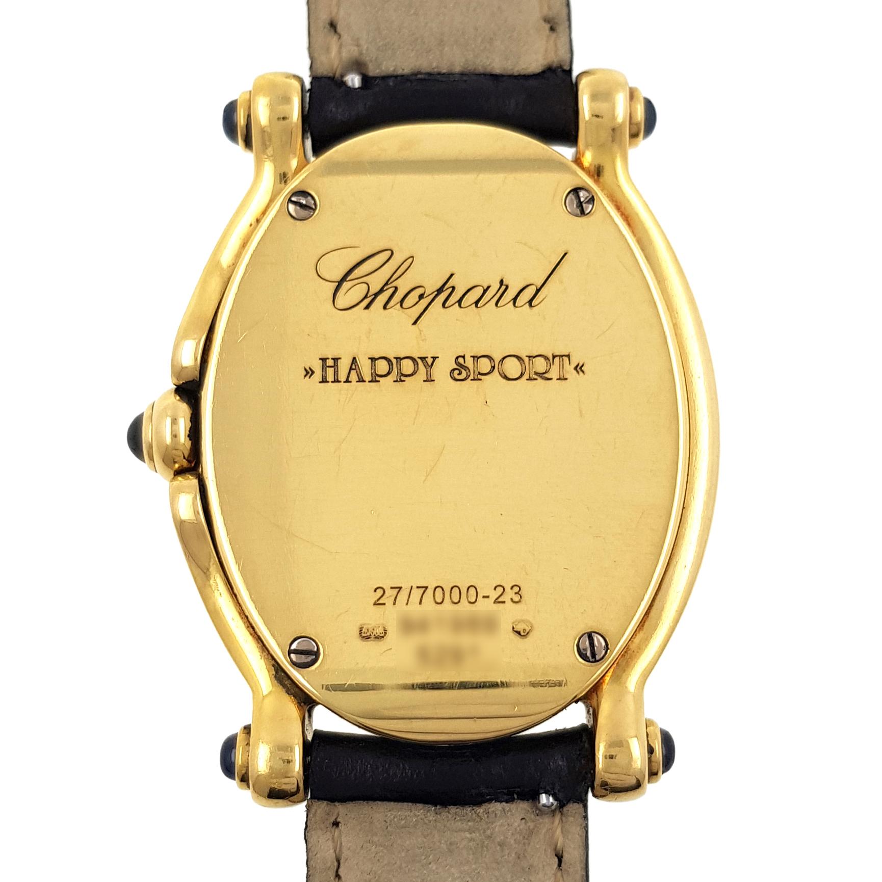 Chopard Happy Sport Oval Date 7000 Jewelry Diamonds Sapphires18k Gold 27/7000-23 2