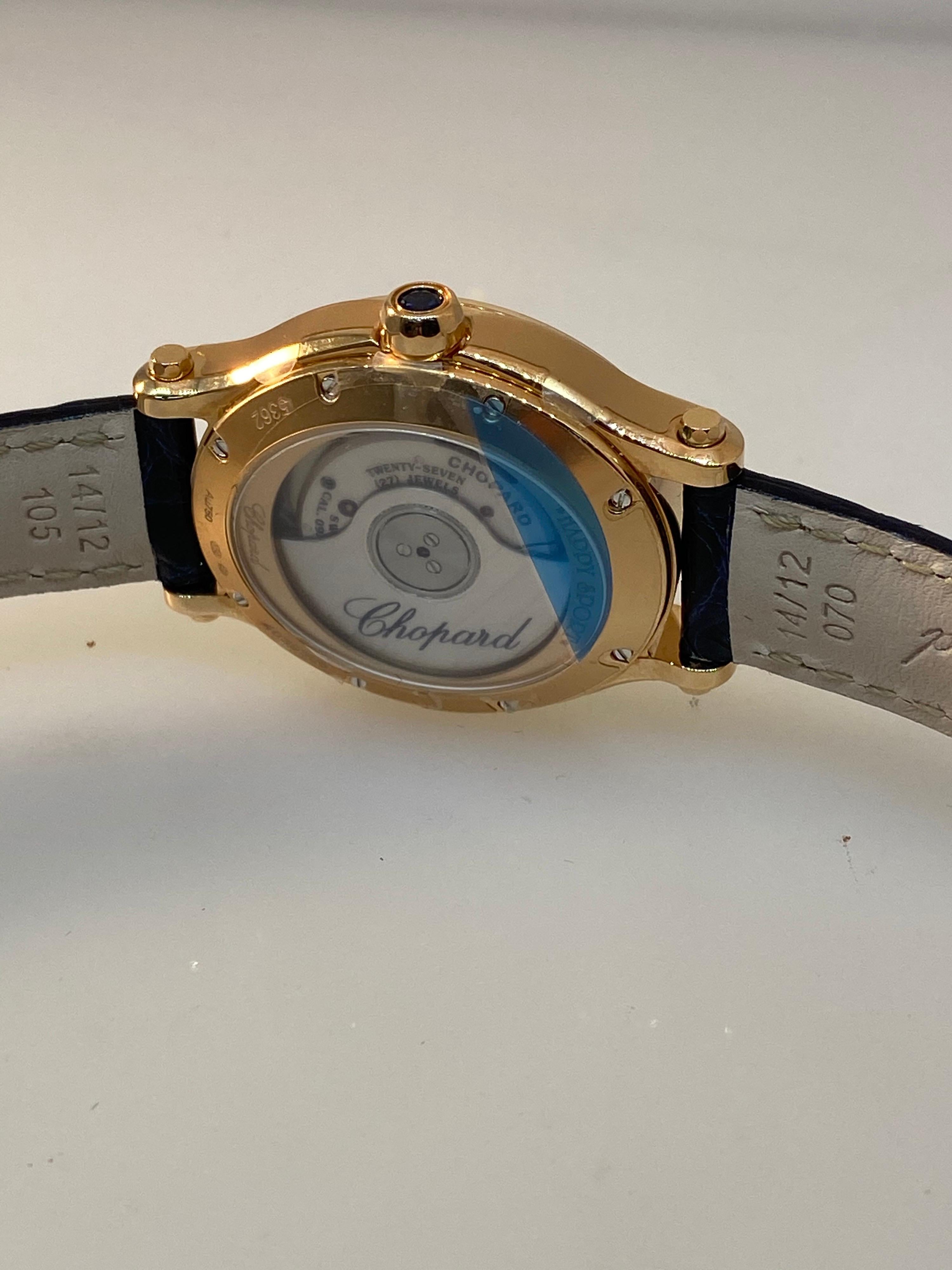 Chopard Happy Sport Oval Rose Gold Diamond Bezel Automatic Ladies Watch 27/5362 For Sale 4