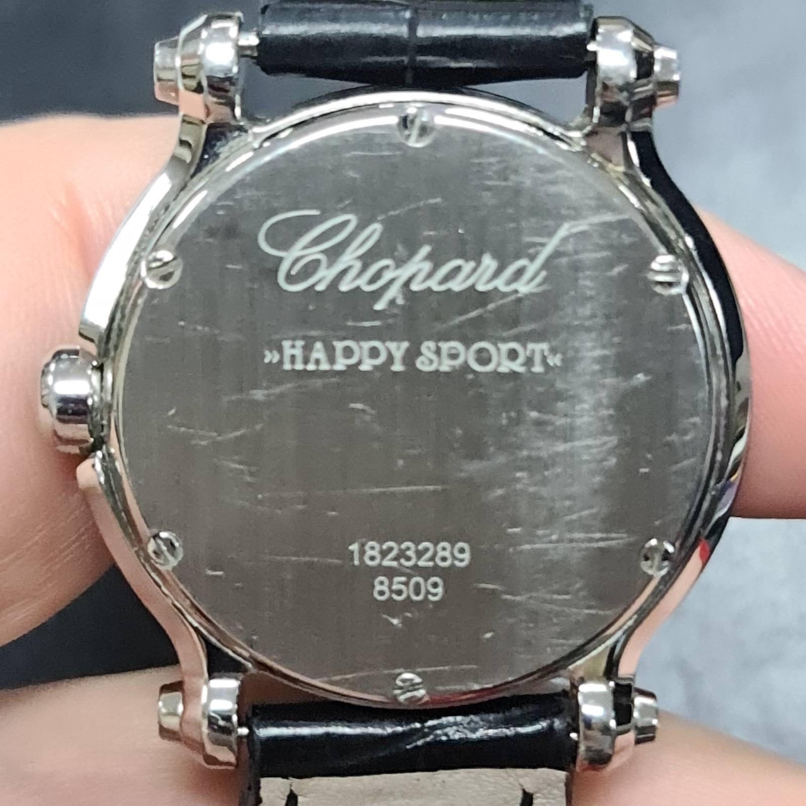 CHOPARD  Happy Sport Quarz Damenuhr mit grauem Zifferblatt im Angebot 2