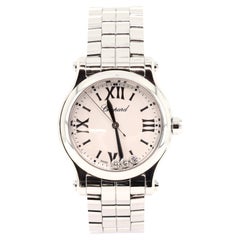 Chopard Happy Sport Quartz Watch Stainless Steel with 3 Floating Diamonds 30
