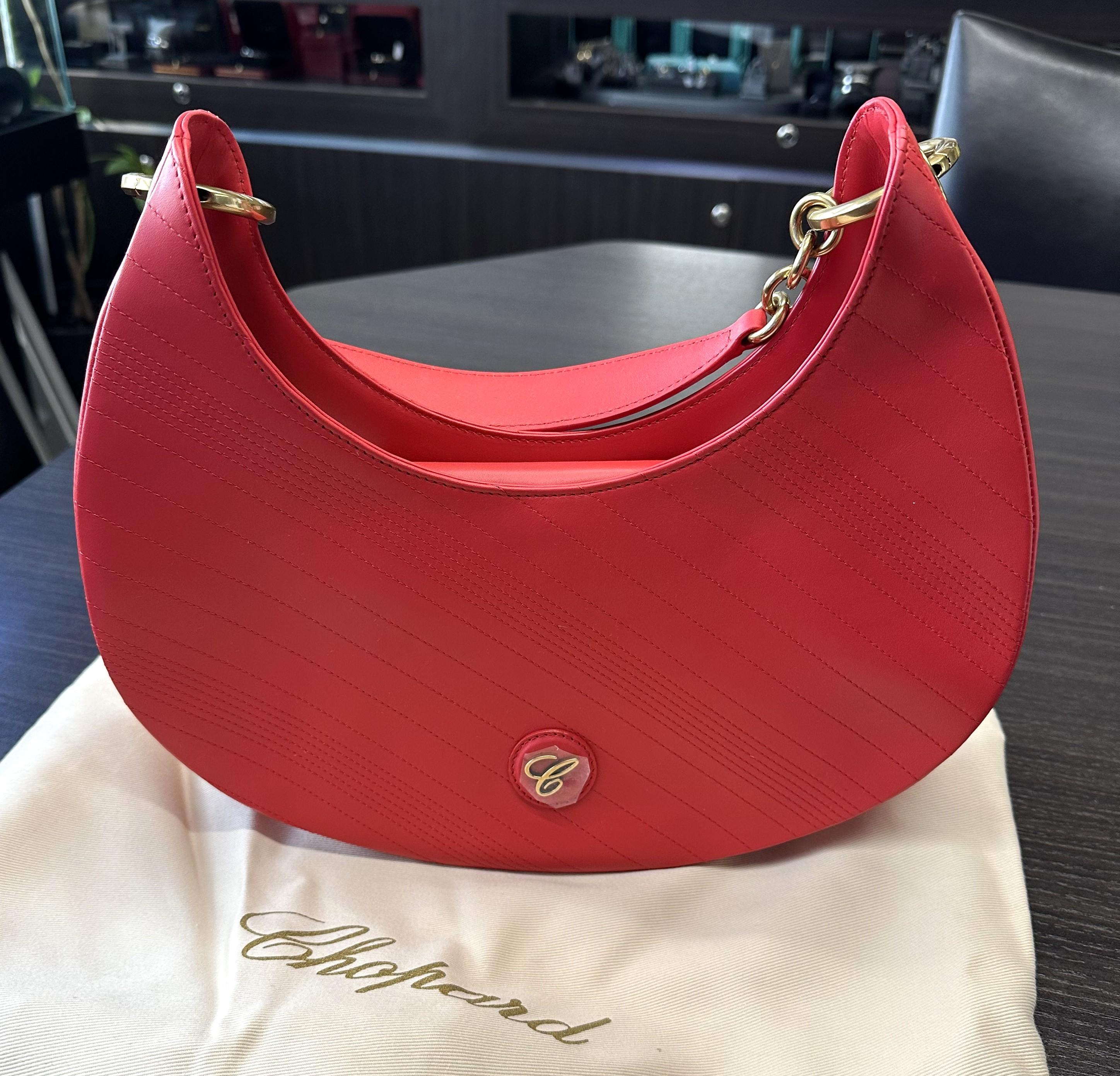Chopard Happy Sport Bolso Hobo de Piel Acolchado en Rojo 95000-1211 en venta 1