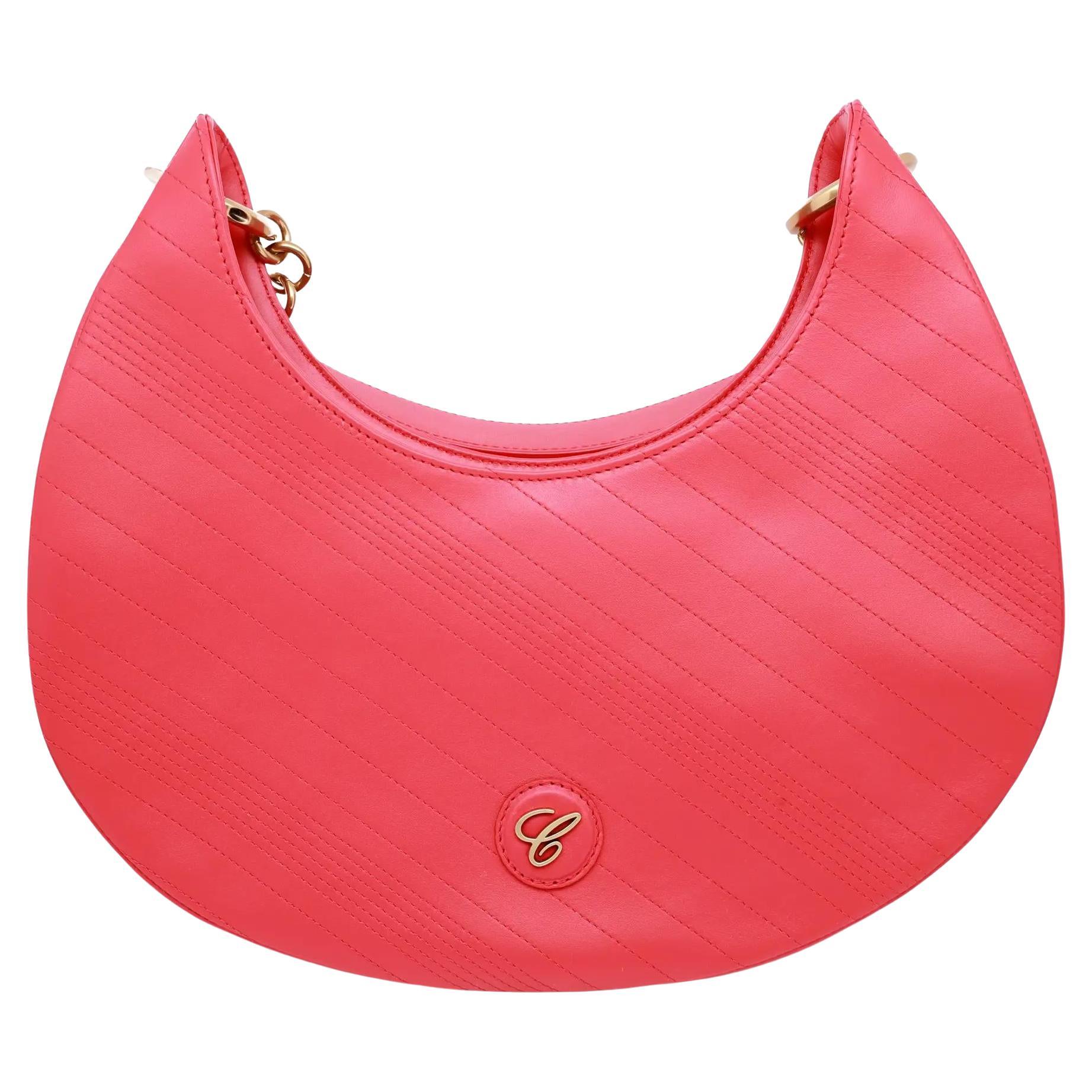 Chopard Happy Sport Bolso Hobo de Piel Acolchado en Rojo 95000-1211 en venta