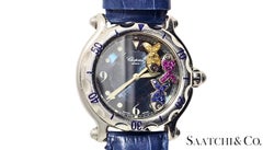 Chopard Happy Sport R. 8347 Stainless Steel, Natural Ruby Yellow & Blue Sapphire