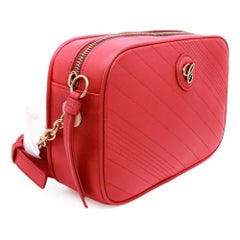 Chopard Happy Sport Red Leather Camera Crossbody Bag 95000-1108