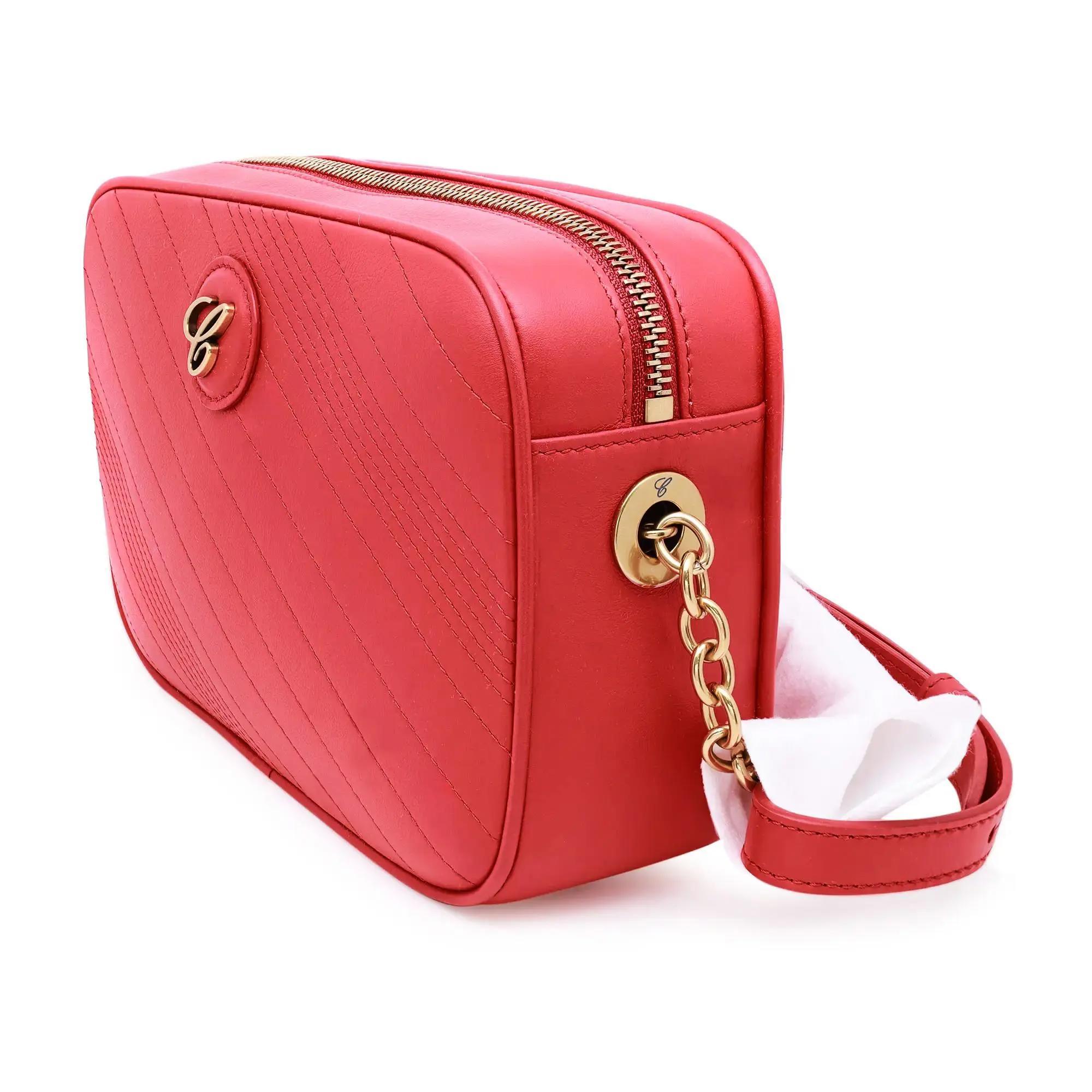 Chopard Happy Sport Bolsa Crossbody de Piel Roja para Cámara 95000-1108 Rojo en venta