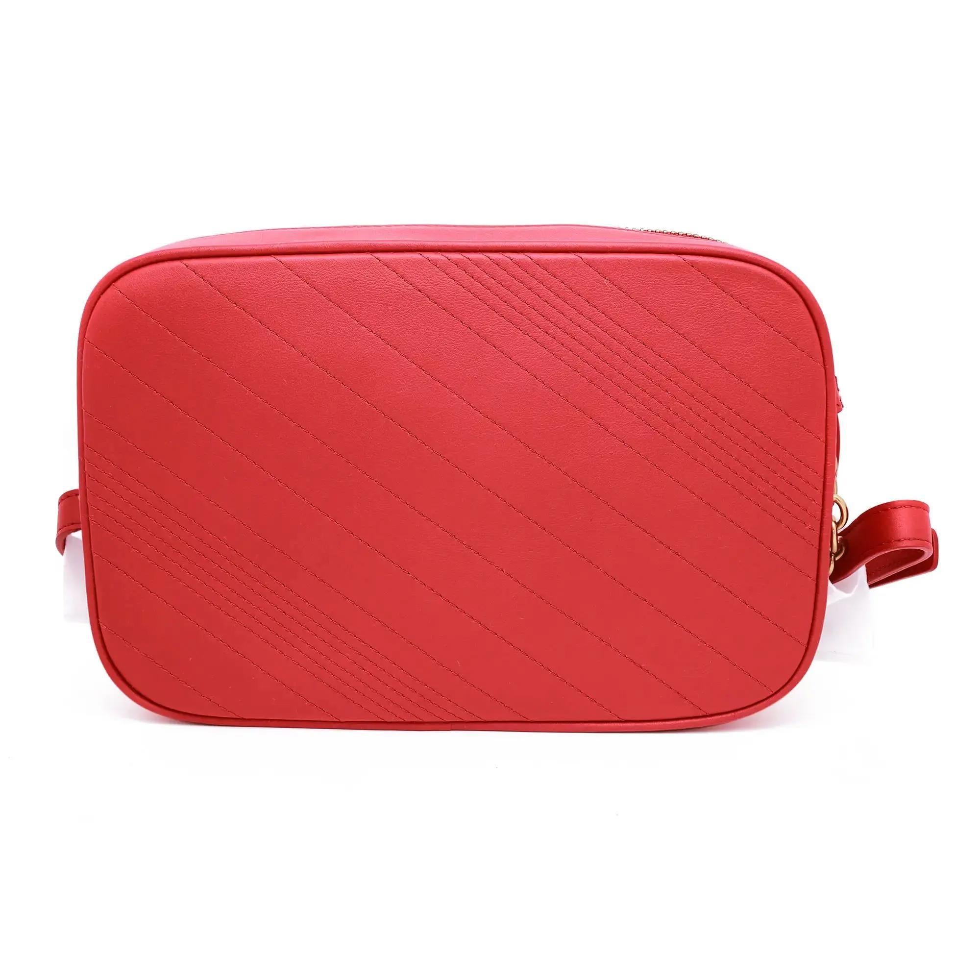 Chopard Happy Sport Bolsa Crossbody de Piel Roja para Cámara 95000-1108 en Nuevo estado para la venta en New York, NY