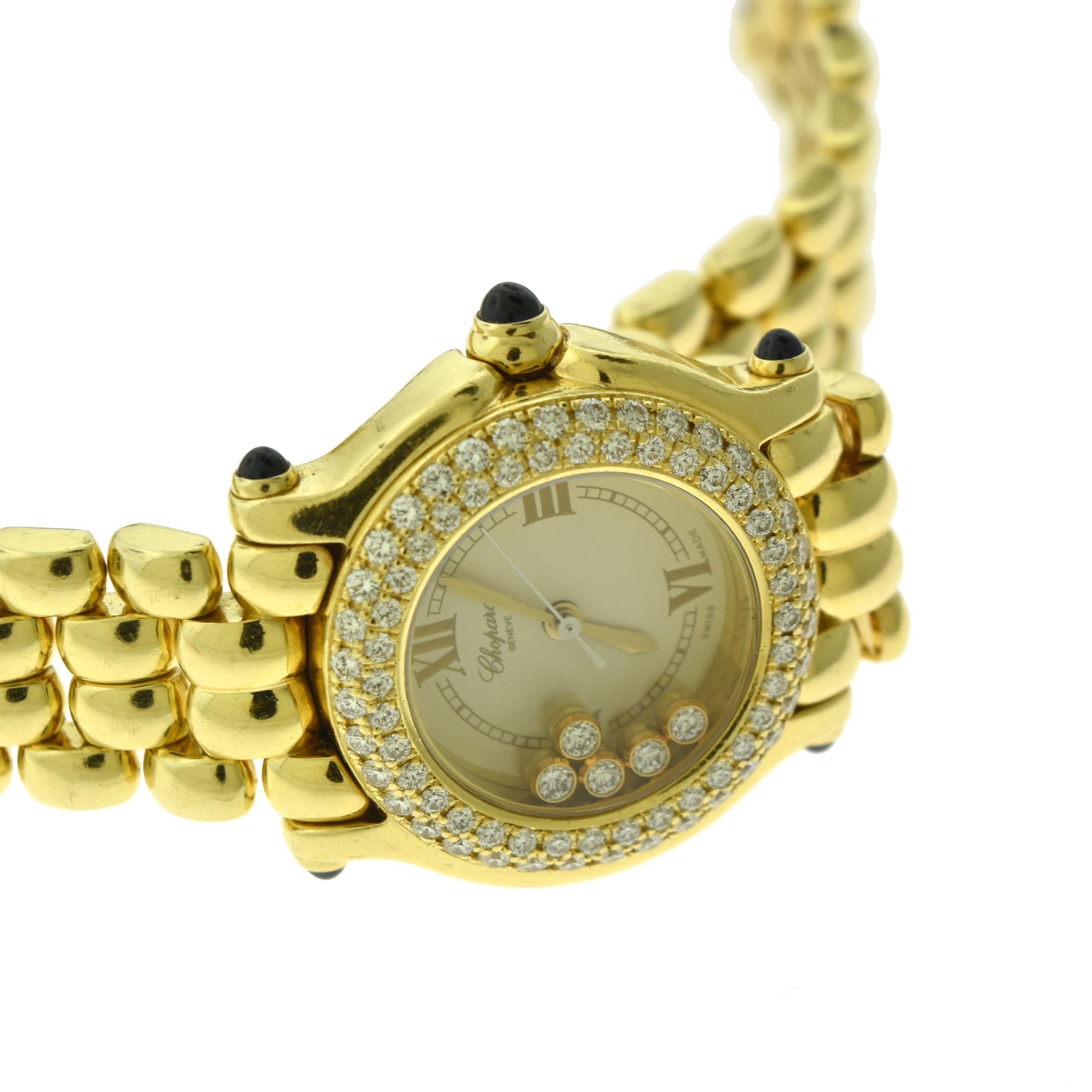 Chopard Happy Sport Ref. 276151-23 18 Karat Yellow Gold Diamond Watch 1