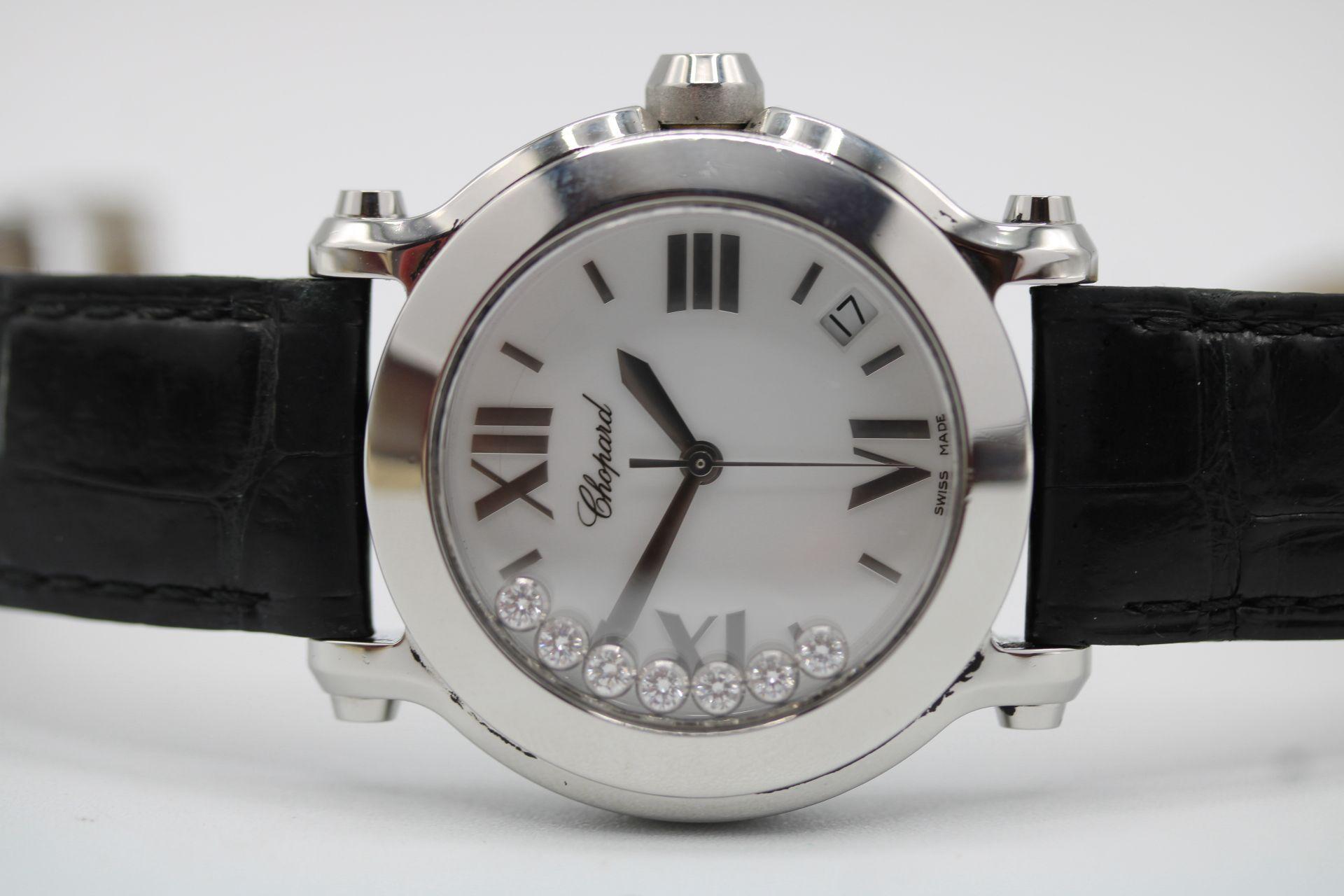 Chopard Happy Sport Ref. 8475 - 36mm - 3 Diamantes Flotantes - Juego Completo en venta 2