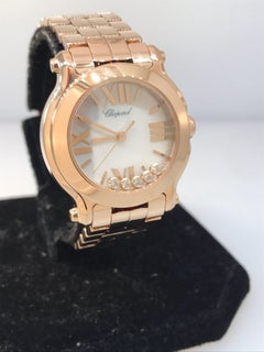 Chopard Happy Sport Rose Gold Mother-of-Pearl Diamond Ladies Watch 27/4189-5003