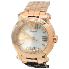 Chopard Happy Sport Rose Gold Mother-of-Pearl Diamond Ladies Watch 27/4189-5003