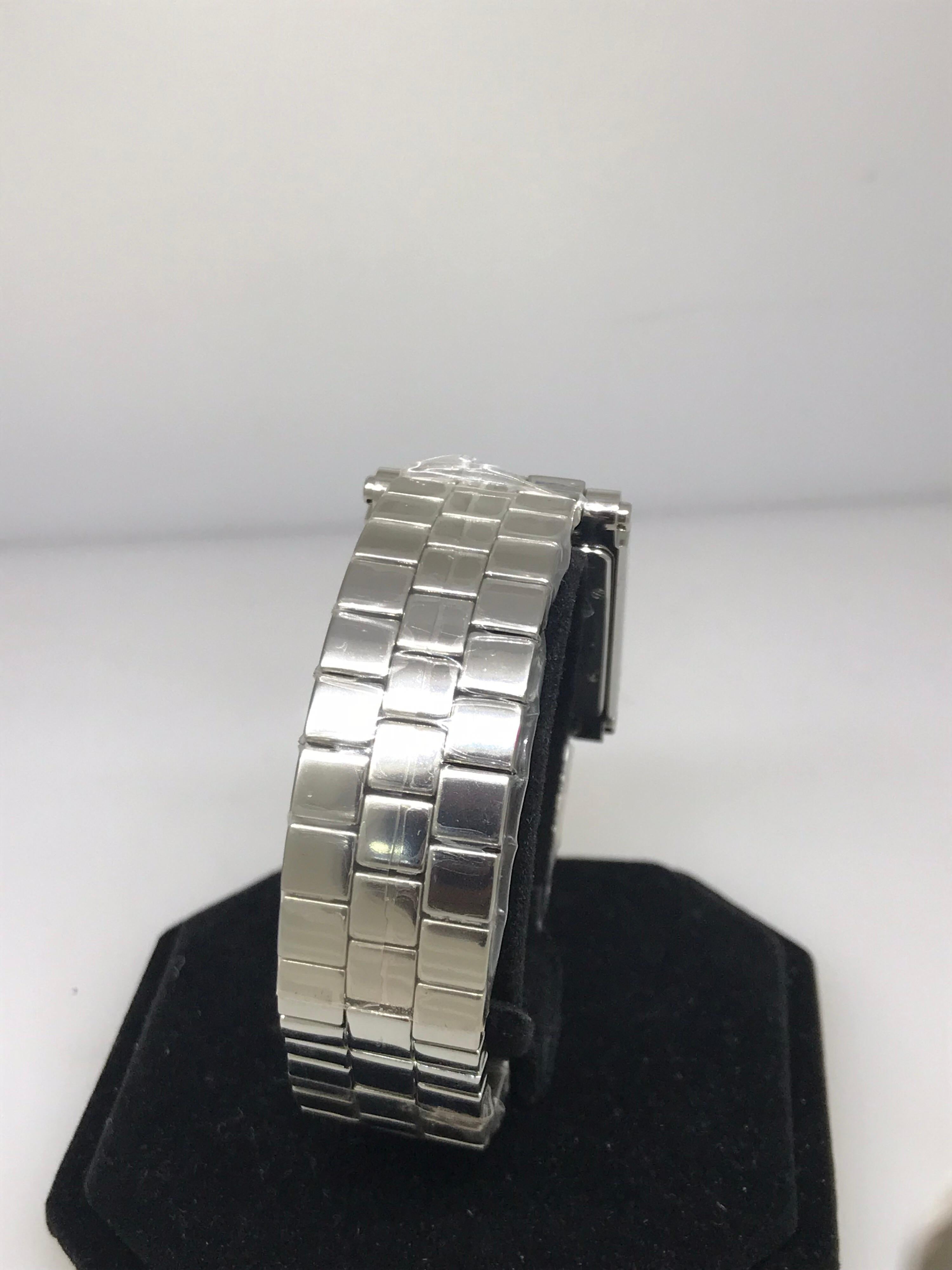 Chopard Happy Sport Square Diamond Bezel Stainless Ladies Watch 27/8505-2001 New For Sale 1