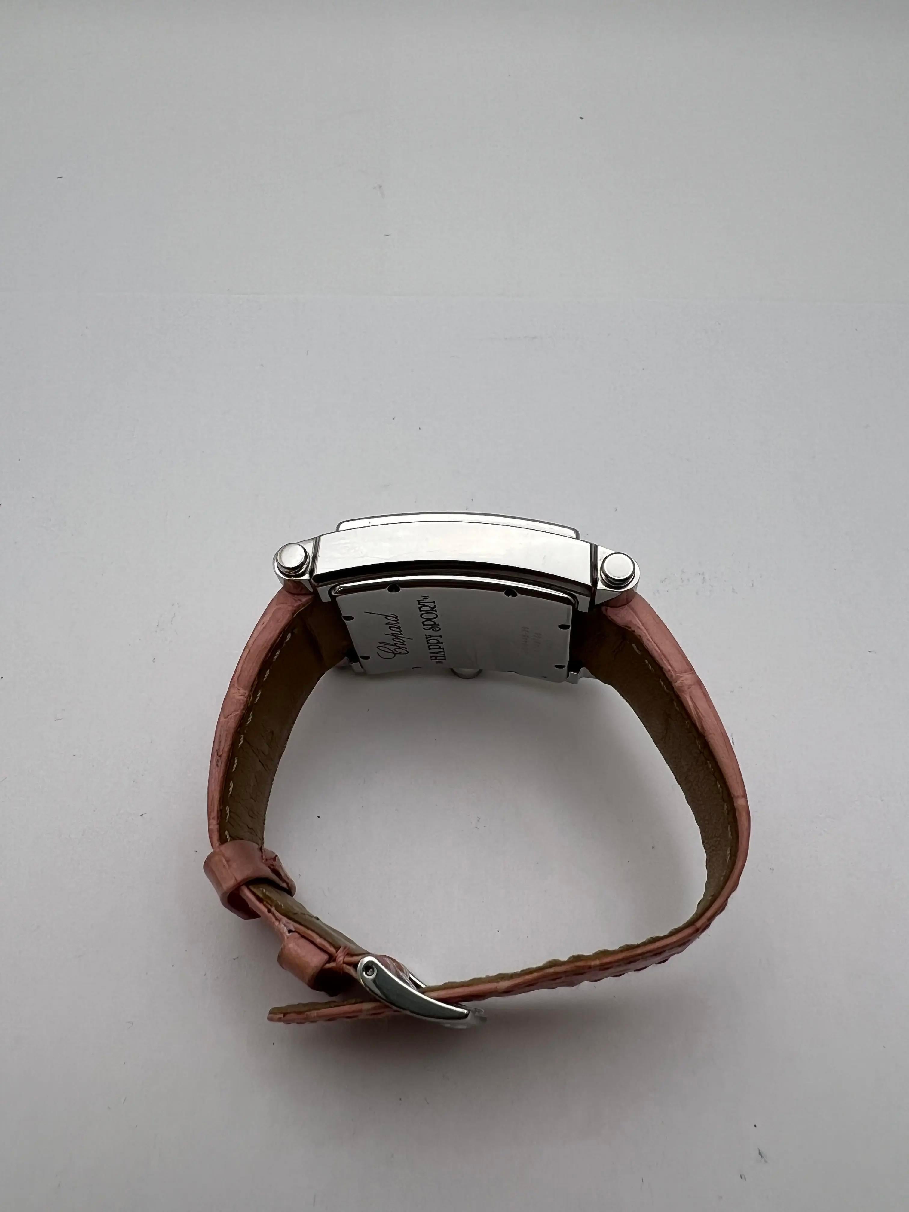 Chopard Happy Sport Square XL 35mm 18K Diamant Lünette MOP Zifferblatt Stahl 288448-2001 im Angebot 5