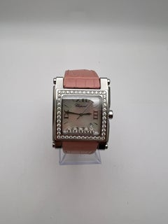 Chopard Happy Sport Square XL 35mm 18K Diamond Bezel MOP Dial Steel 288448-2001