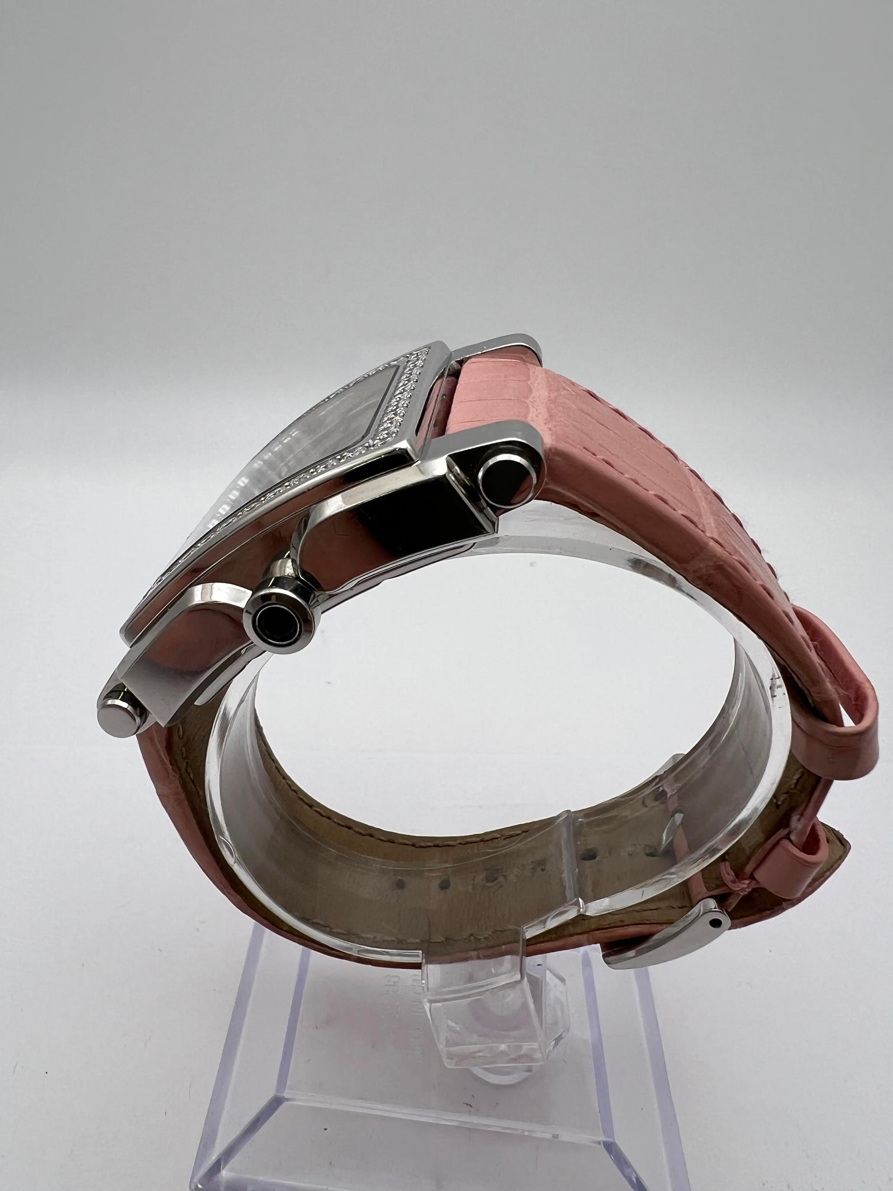 Chopard Happy Sport Square XL 35mm 18K Diamant Lünette MOP Zifferblatt Stahl 288448-2001 im Angebot 1