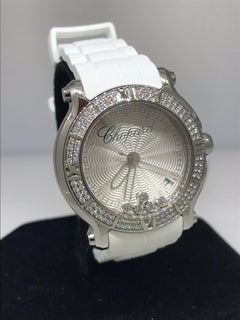 Chopard Happy Sport Stainless Steel Diamond Bezel Ladies Watch 27/8551