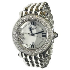 Used Chopard Happy Sport Stainless Steel Watch with Diamonds