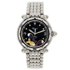 Chopard Happy Sport Stainless Steel Wristwatch with Bejeweled Fish