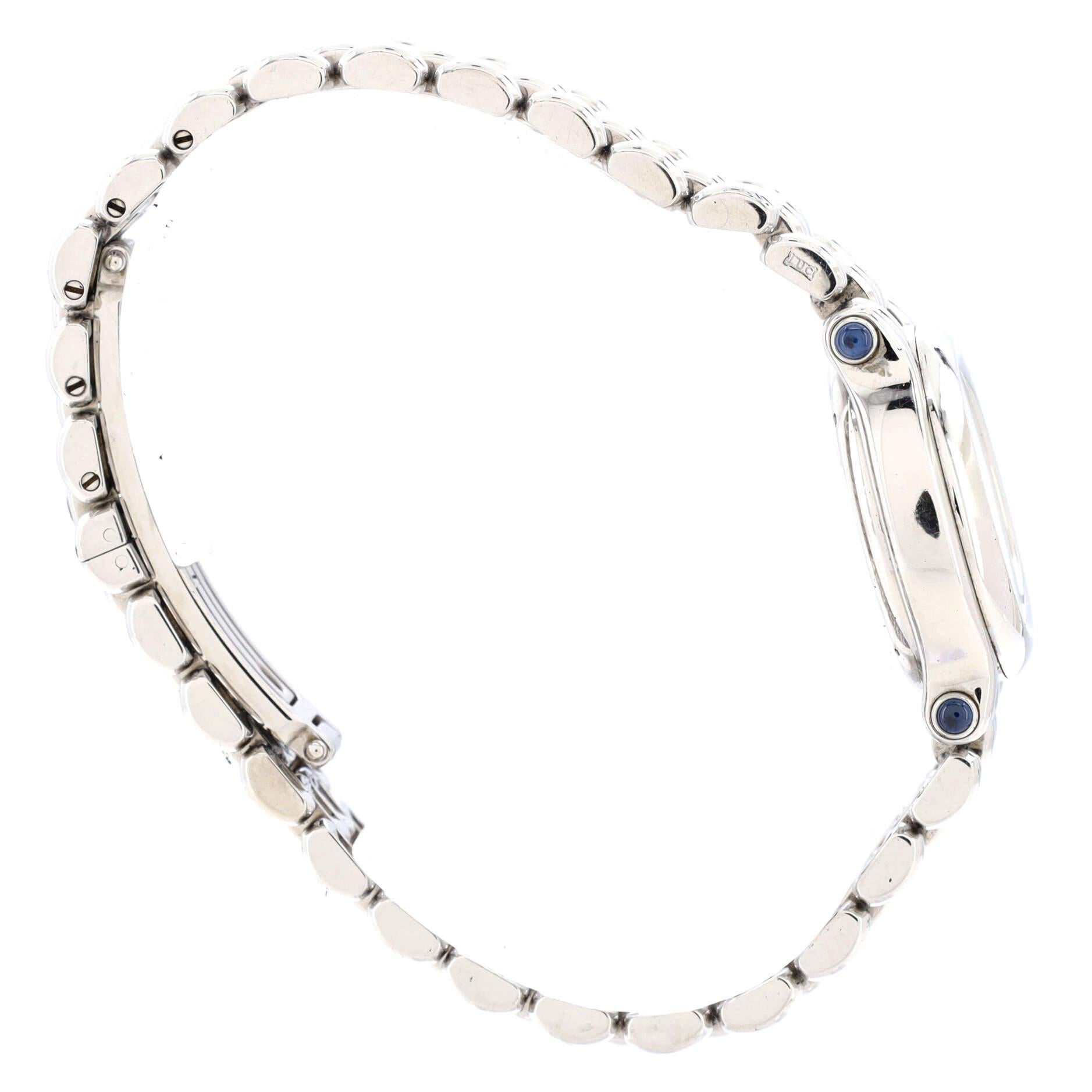 Runde Quarzuhr von Chopard Happy Sport Star & Moon aus Edelstahl mit F Damen
