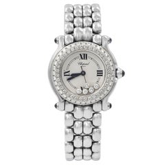 Chopard Happy Sport Steel Floating Diamonds Dial Ladies Quartz Watch 27/8294-23