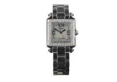 Reloj Chopard Happy Sport - Cuadrado 7 Diamantes Flotantes Ref: 278358