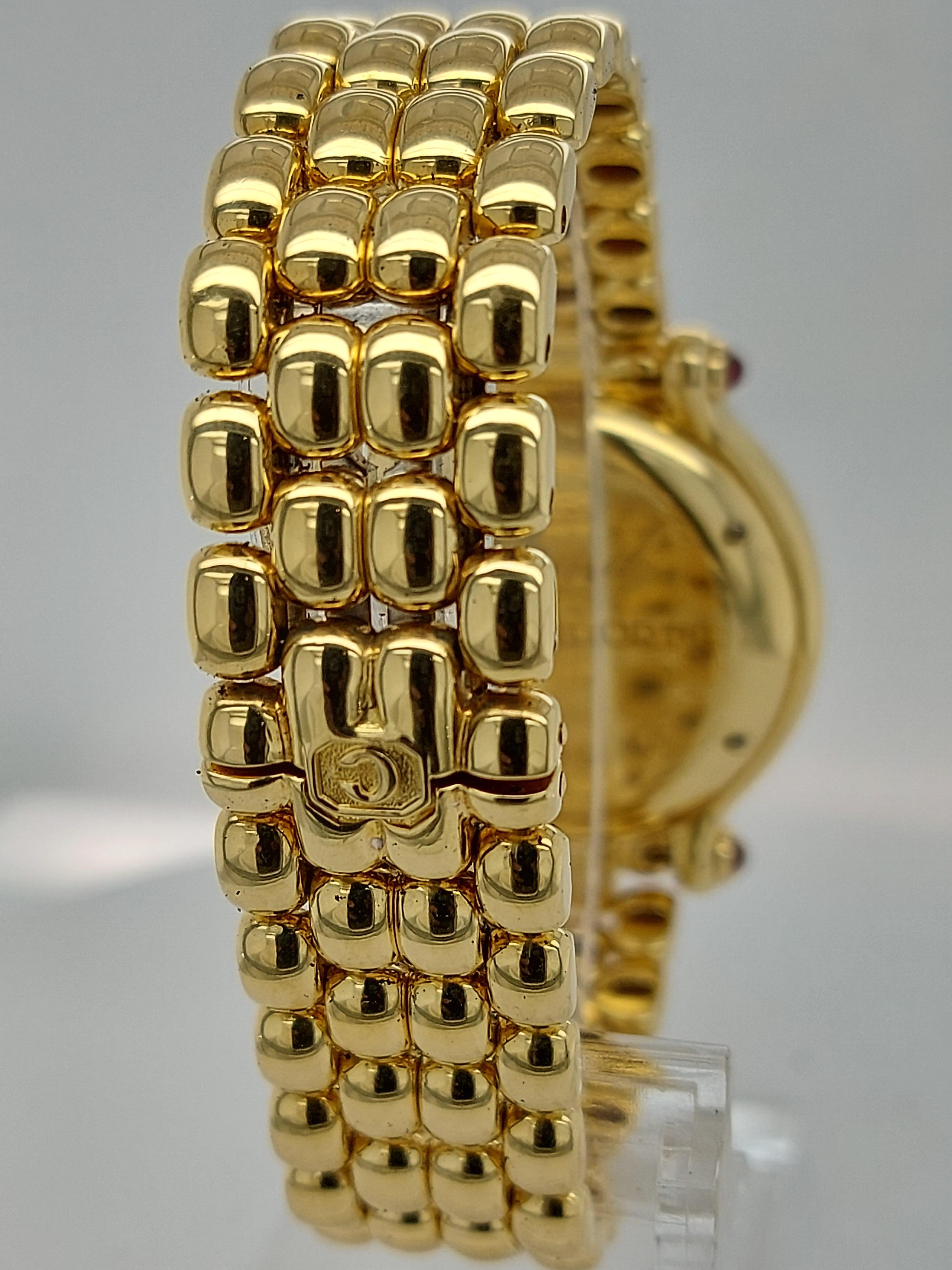 Chopard Happy Sport Watch Yellow Gold Bracelet 27/6137-21 White Dial, Diamonds 6