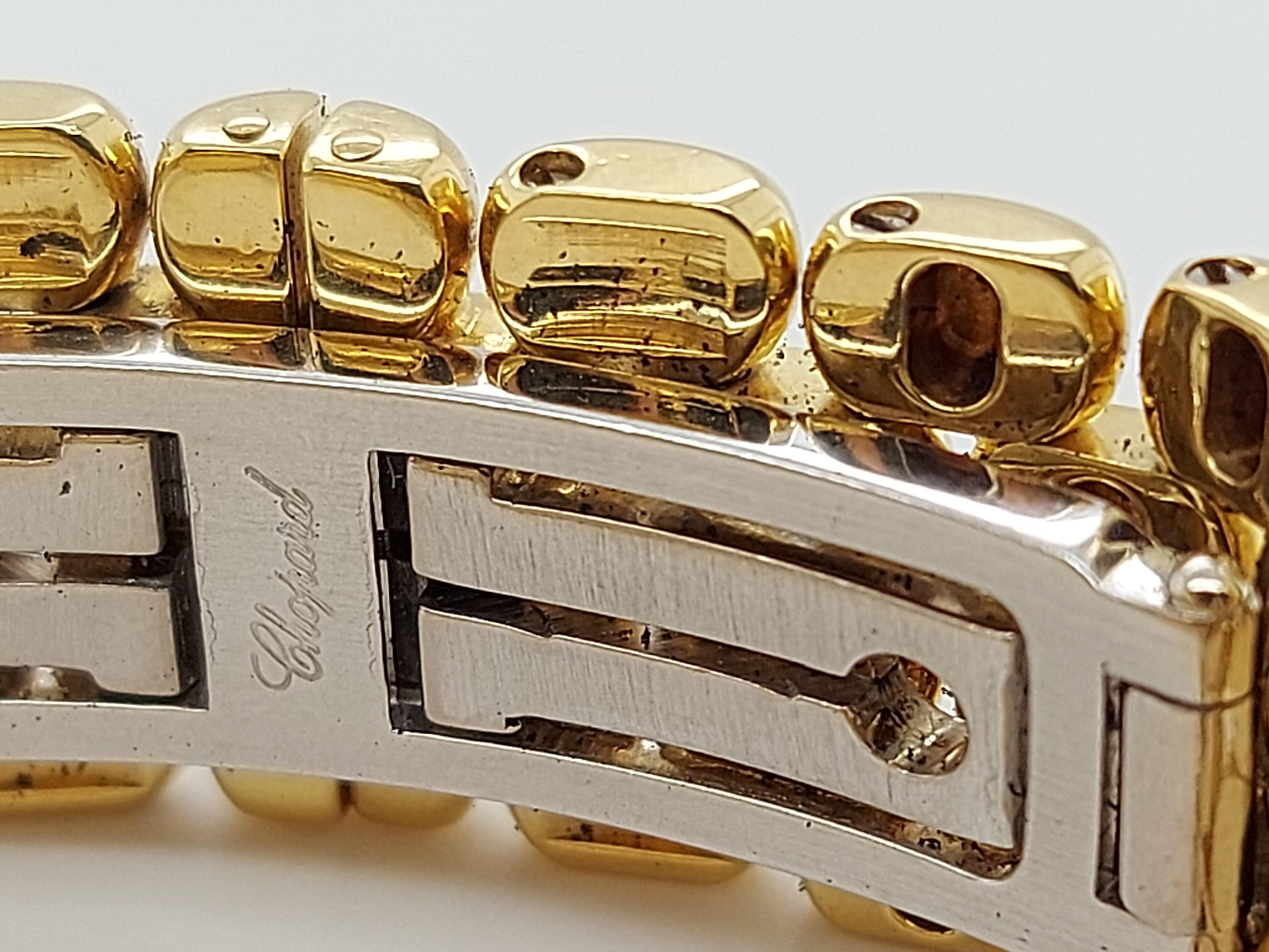 Chopard Happy Sport Watch Yellow Gold Bracelet 27/6137-21 White Dial, Diamonds 7