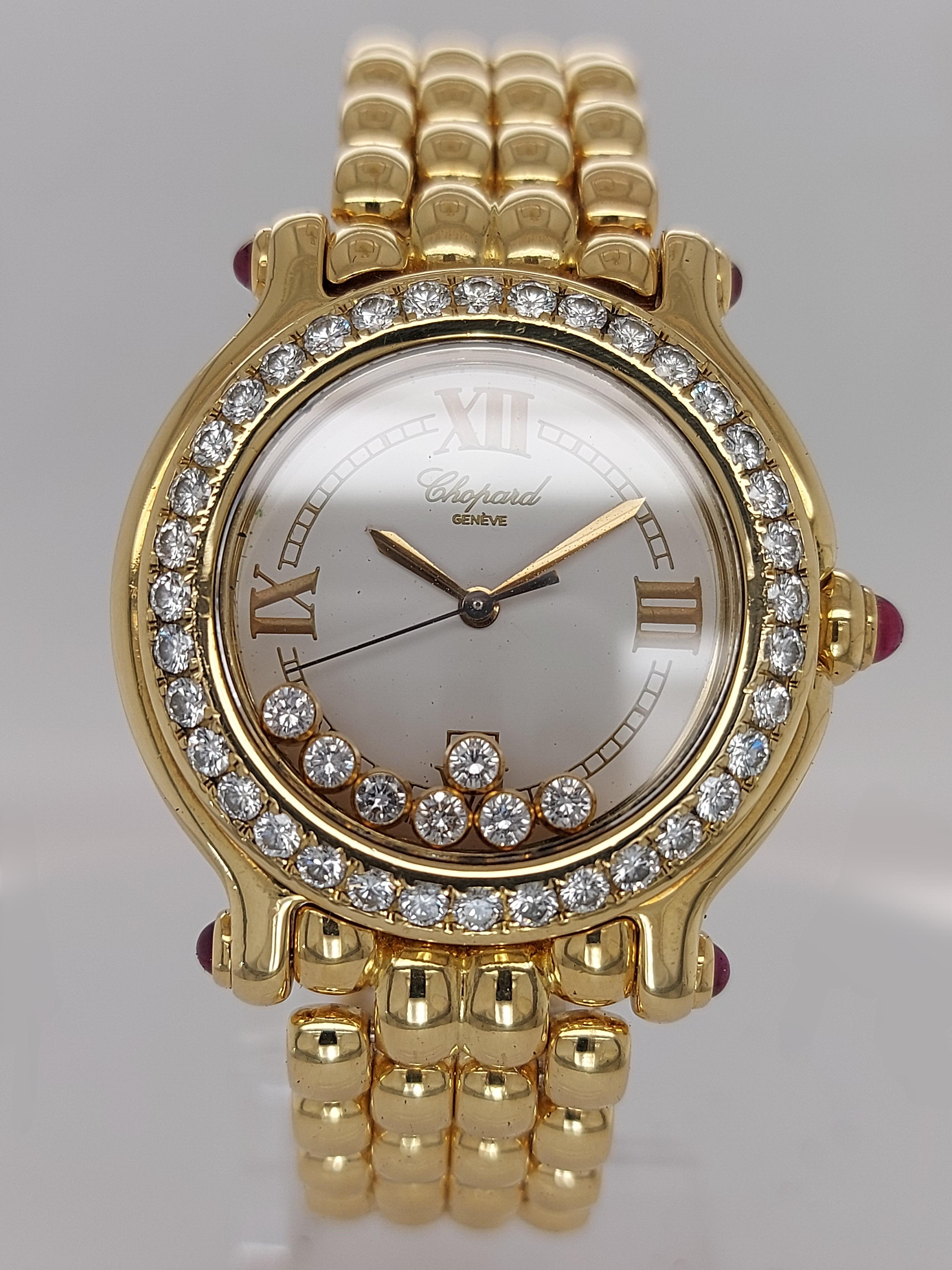 chopard happy sport gold diamond watch