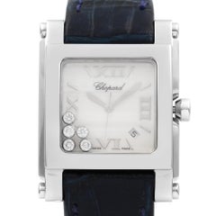 Chopard Happy Sport White Enamel Diamond Dial Steel Ladies Quartz Watch 28/8447
