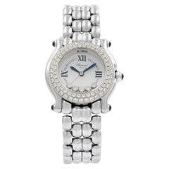 Chopard Happy Sport White Floating Diamonds Steel Quartz Ladies Watch 27/8294-23