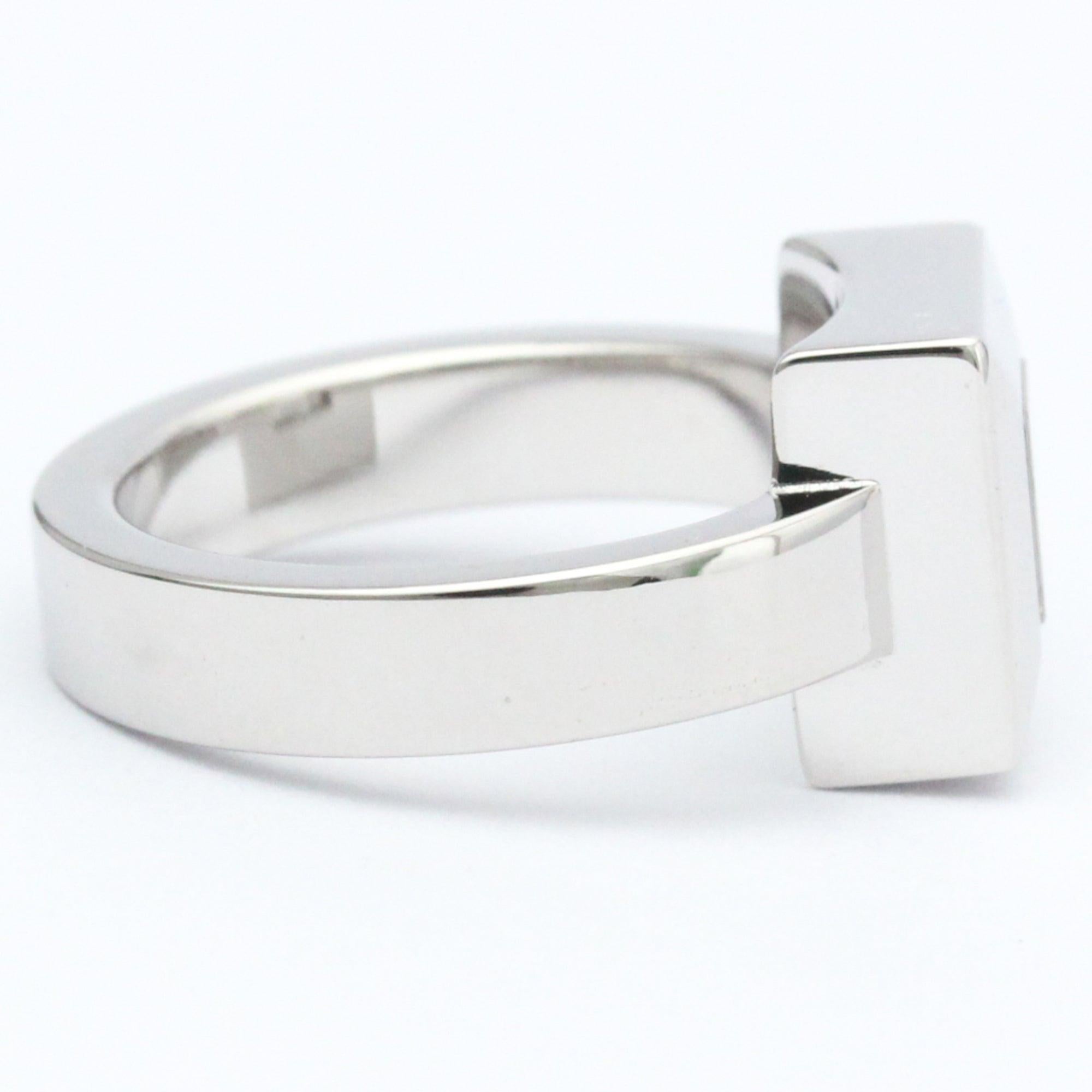 Chopard Happy Square Diamond Ring en or blanc 18 carats Unisexe en vente