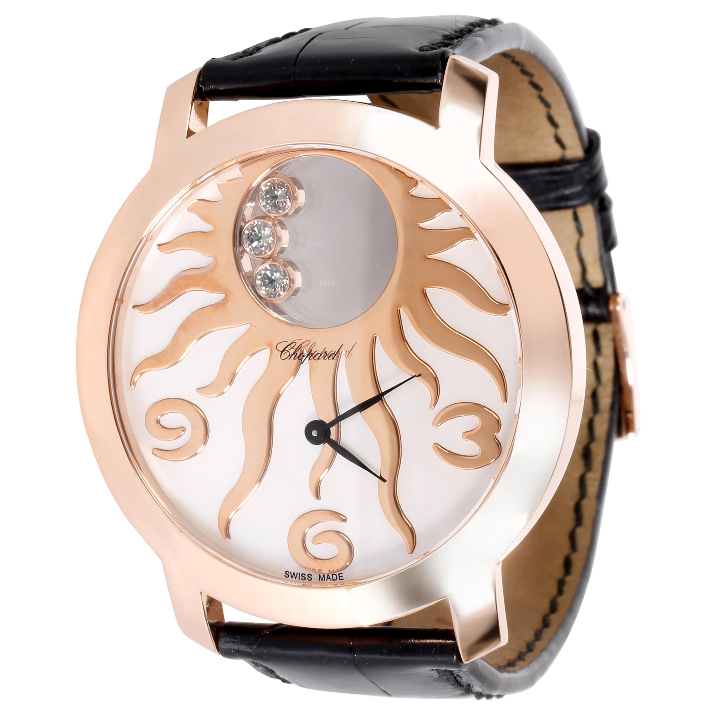 Chopard Happy Sun 207469 Unisex Watch in 18 Karat Rose Gold