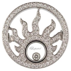 Chopard Happy Sun Collection Diamond Pavé Cocktail Ring in 18k White Gold